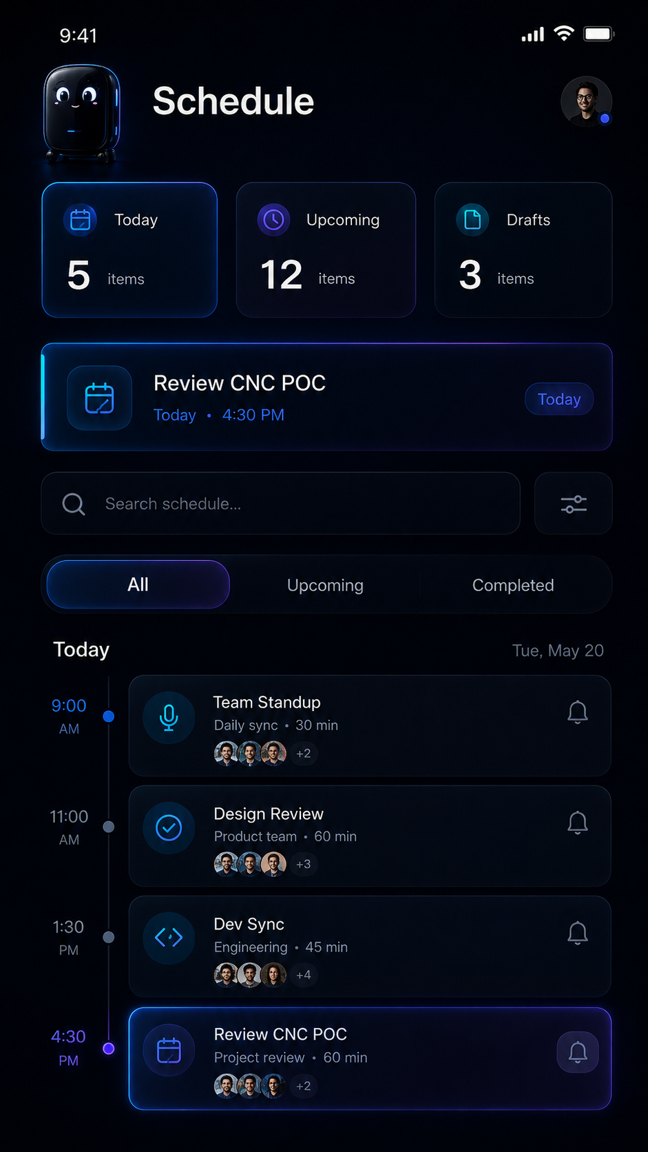 Swico AI — smart schedule